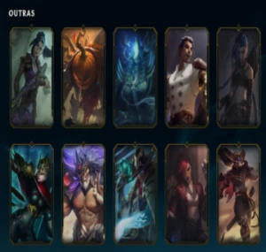 LoL conta 39 skins , 13 frag skin,ouro 3, lvl 100, 63 champ - League of Legends