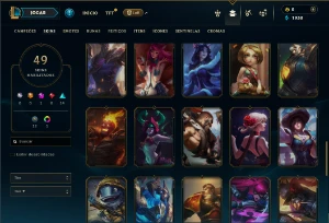 Prata 4 com 80 Champs e 49 Skins ( ADC / MID / TOP ) - League of Legends LOL