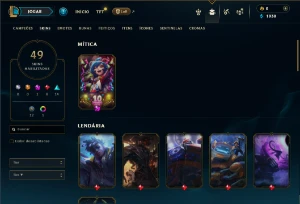 Prata 4 com 80 Champs e 49 Skins ( ADC / MID / TOP ) - League of Legends LOL