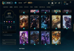 Prata 4 com 80 Champs e 49 Skins ( ADC / MID / TOP ) - League of Legends LOL