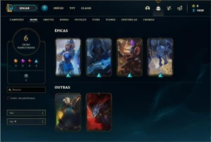 Conta Platina 4 com 27 Champs e 6 Skins + 5 Fragmentos - League of Legends LOL