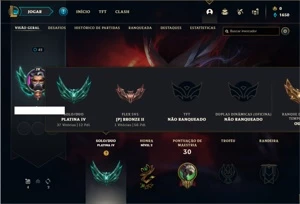 Conta Platina 4 com 27 Champs e 6 Skins + 5 Fragmentos - League of Legends LOL
