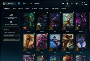 Conta Platina 4 com 27 Champs e 6 Skins + 5 Fragmentos - League of Legends LOL