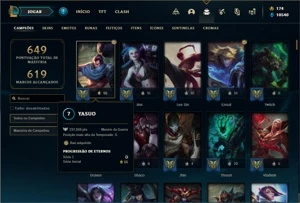 Conta prata 4 com TODOS os champs e 275 Skins + 9 Vitoriosas - League of Legends LOL