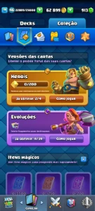 11 Evoluções + 2 Heróis - Transfiro Para Email Do Compr - Clash Royale