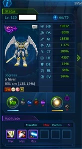 CONTA RARA LADMO SUSANO PERFEITO COM CHIPJOGRESS PERMANENTE - Digimon Masters Online