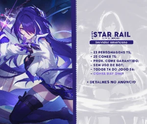 Conta Star Rail Lv 70 End Game | 23 T5 + 20 Cones - Jogos (Mídia Digital)