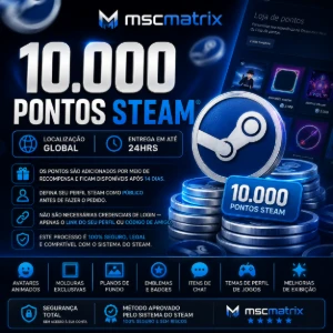 10.000 Pontos Steam - Estamos On