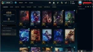 Conta Platina I com 184 skins (3 skins são prestígio) - League of Legends LOL