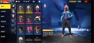 Conta com samurai e 275 diamantes - Free Fire