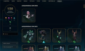 CONTA 657 SKINS!! PRECINHO ACOMPANHA DADOS DE CRIAÇÃO!!! - League of Legends LOL