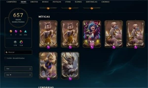 CONTA 657 SKINS!! PRECINHO ACOMPANHA DADOS DE CRIAÇÃO!!! - League of Legends LOL