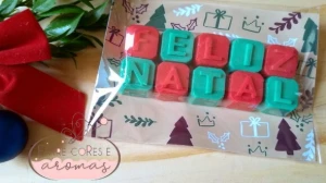 Sabonete Letrinhas Feliz Natal - Artesanato e Personalizados