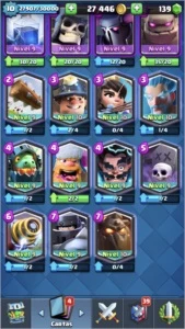 Conta 9.11 de COC e clash Royale arena 11 - Clash of Clans
