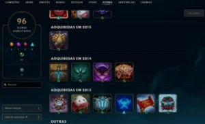 Conta League of Legends Full Acesso - 103 Champs e 40 Skins LOL