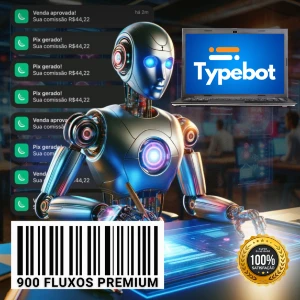 Typebot - 900 Fluxos Premium Prontos + Bônus!!!