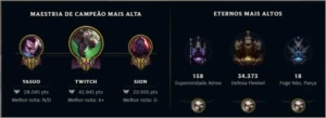 Conta Ouro 4  17 skins habilitadas E muitos espólios - League of Legends LOL