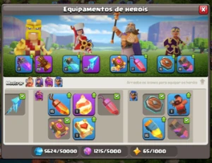 Cv 16 bem upado, heróis full - Clash of Clans