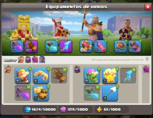 Cv 16 bem upado, heróis full - Clash of Clans