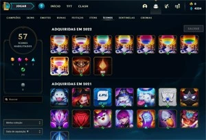 CONTA UNRANKED COM A STAR GUARDIAN DA AHRI! - League of Legends LOL
