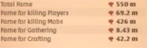conta albion online 550m fama total
