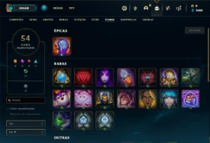 Conta Unranked com 27 Champs e 13 Skins - League of Legends LOL