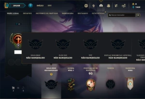 Conta Unranked com 27 Champs e 13 Skins - League of Legends LOL
