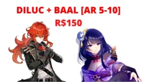 Diluc + Baal [ESTOQUE LOTADO] - Genshin Impact