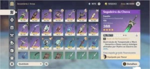 AR 42; 5 character 5*; 1800 gems; 28 days of bless - Genshin Impact