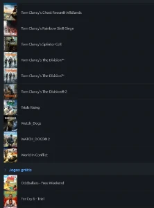 Conta Ubisoft 40 jogos: Division 2 Full, Todos Assassin, etc