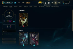 Diamante 4 com 40 Champs e 12 Skins - League of Legends LOL