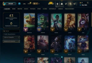 Diamante 4 com 40 Champs e 12 Skins - League of Legends LOL