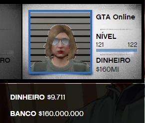 CONTA UPADA GTA V EPIC GAMES COM +160MILHÕES LVL 121
