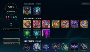 Conta League of Legends +1500 skins+cromas+skins wards etc LOL