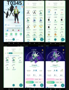 Pokémon GO LVL 37 | 3 Dialga (2 SHINY) + 3 Necrozma