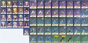 Conta AR 42 Ayaka, Ayato, 13/90 banner evento. 56/90 banner - Genshin Impact