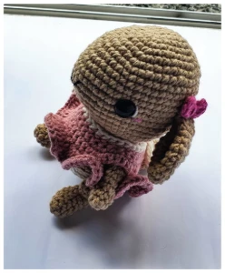 filhinha coelha popsom amigurumi - Artesanato e Personalizados