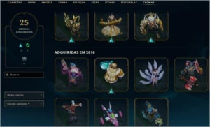 Conta Nvl154 - Platina 1 - 331 skins - All Heroes - - League of Legends LOL