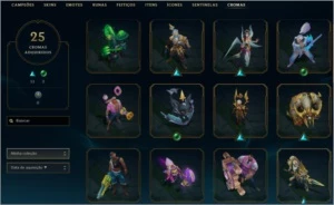 Conta Nvl154 - Platina 1 - 331 skins - All Heroes - - League of Legends LOL