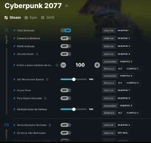 Cyberpunk 2077 Cheat Hack - Steam GOG e EPIC Indetectavel - Outros