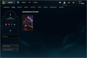 CONTA DIAMANTE 1  MUITA ESSÊNCIA AZUL - League of Legends LOL