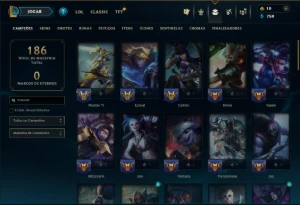 Diamante 2 com 60 Champs e 52 Skins - League of Legends LOL