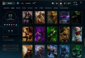 Diamante 2 com 60 Champs e 52 Skins - League of Legends LOL