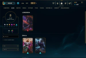 Esmeralda 4 com 55 Champs e 8 Skins - League of Legends LOL
