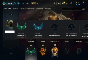 Esmeralda 4 com 55 Champs e 8 Skins - League of Legends LOL