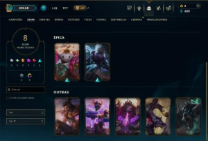 Esmeralda 4 com 55 Champs e 8 Skins - League of Legends LOL