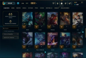 Esmeralda 4 com 55 Champs e 8 Skins - League of Legends LOL