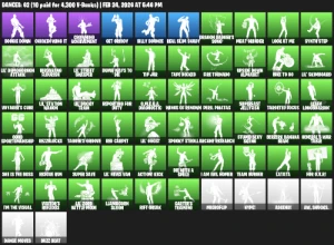 Renegade Raider + 66 Skins + 62 Emotes + 87 Pikaches - Fortnite