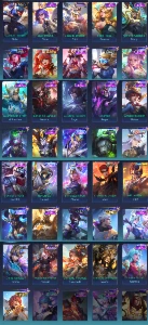 Conta Mobile Legends lv.119 com 333 skins, heróis e emblemas