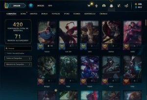 Conta Unranked com 150 Champs e 179 Skins - League of Legends LOL